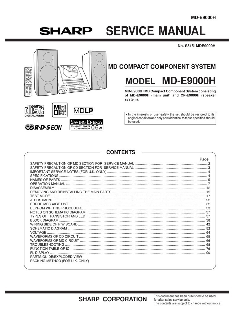 Sharp MD-E9000H User manual