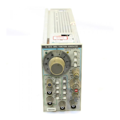 Tektronix FG501A User manual Tektronix FG501A User manual