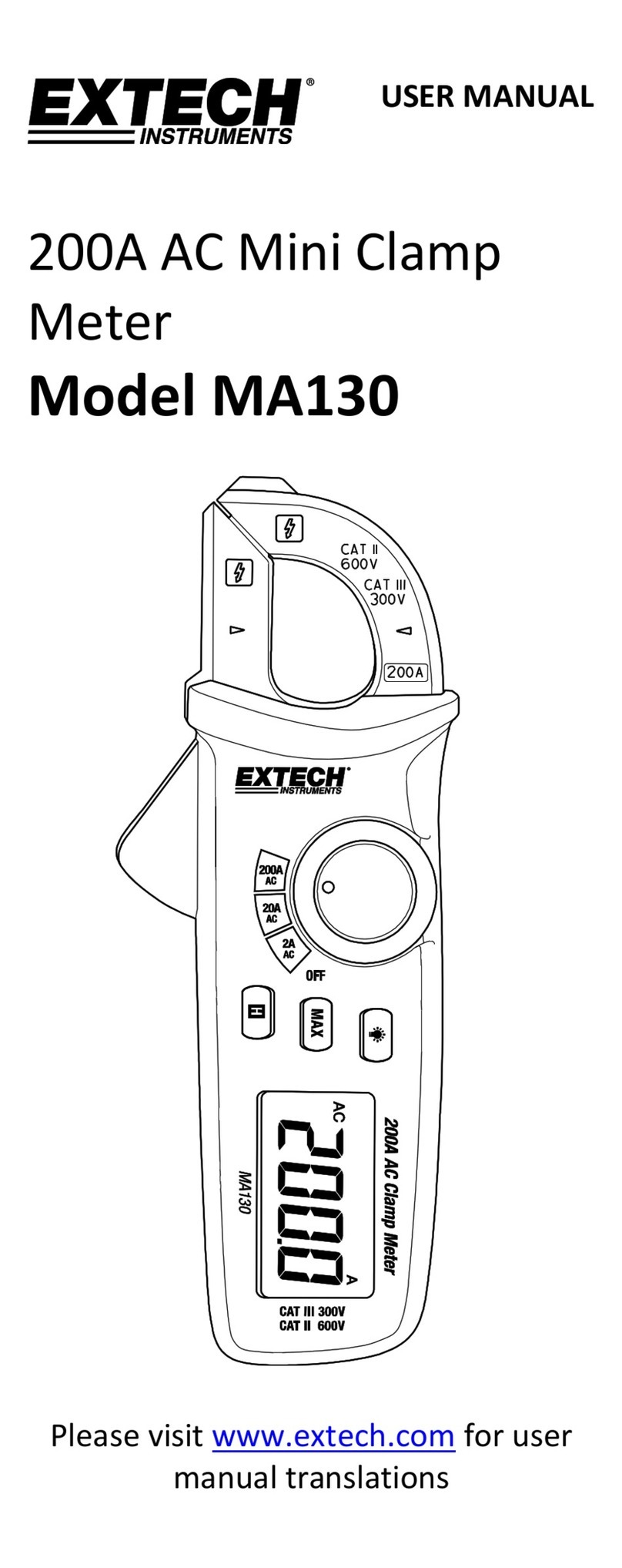 Extech Instruments MA130 User manual
