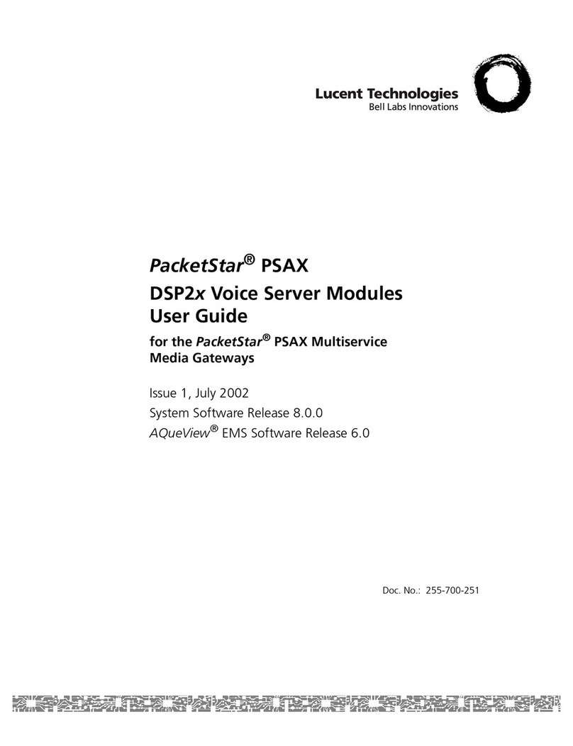 Lucent Technologies PacketStar PSAX 1000 User manual