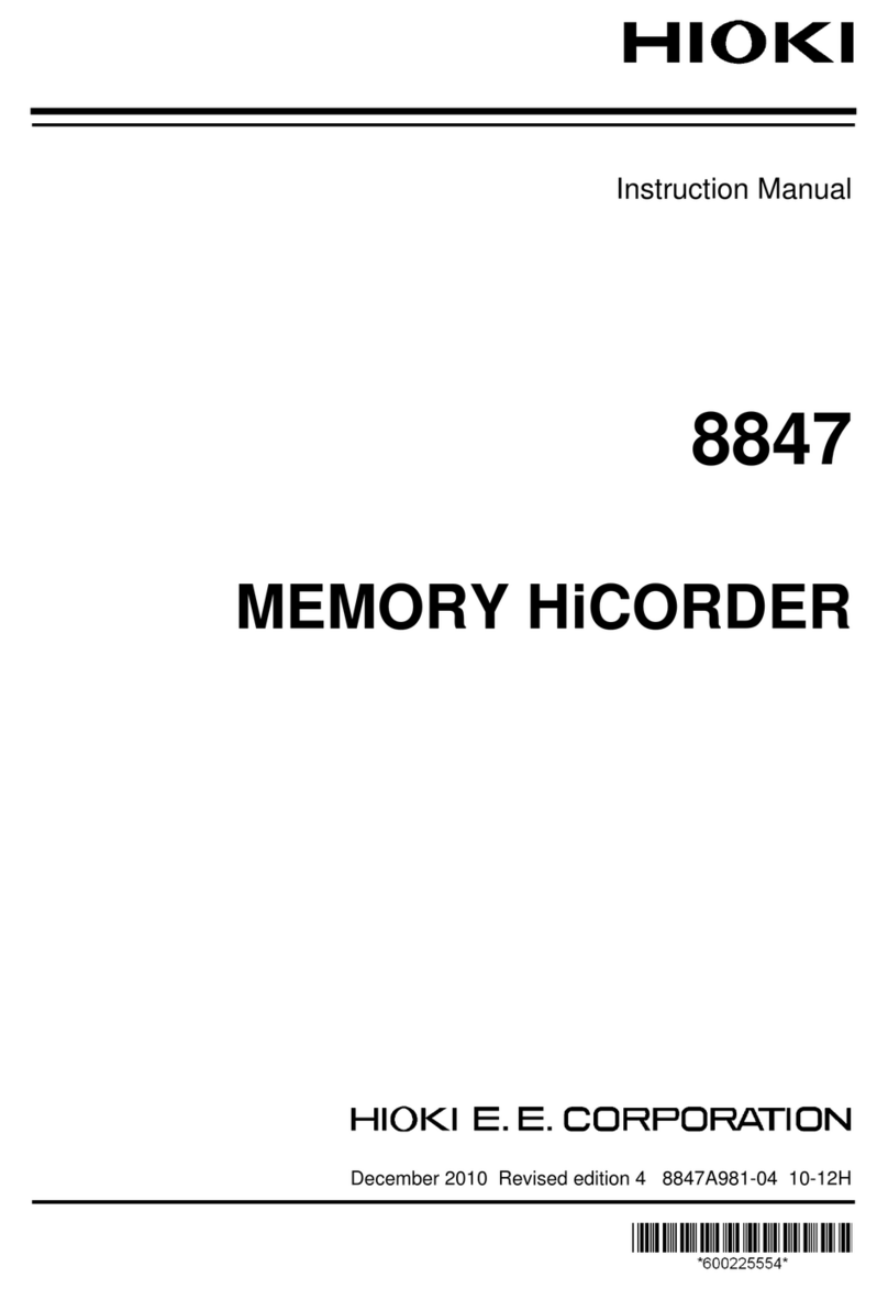 Hioki 8847 instruction manual