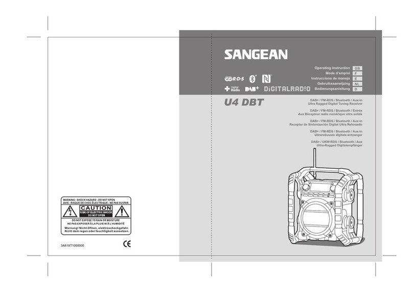 Sangean U4 DBT operating instructions