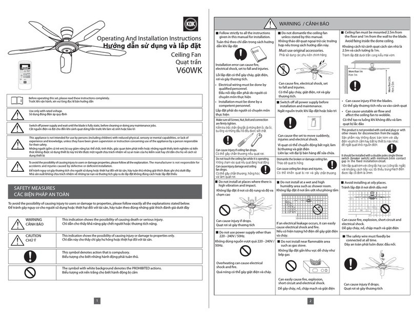KDK v60wk User manual