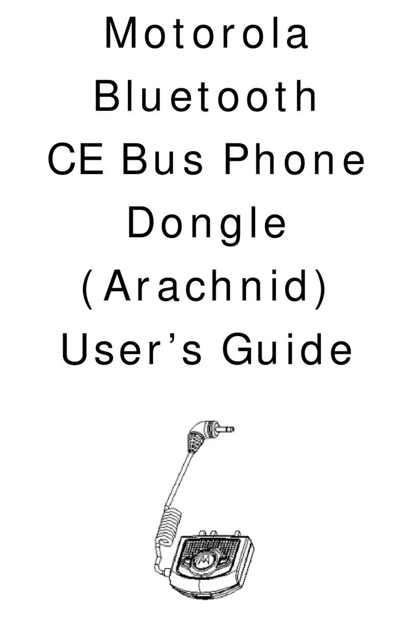 Motorola Bluetooth CE Bus PhoneDongle user guide