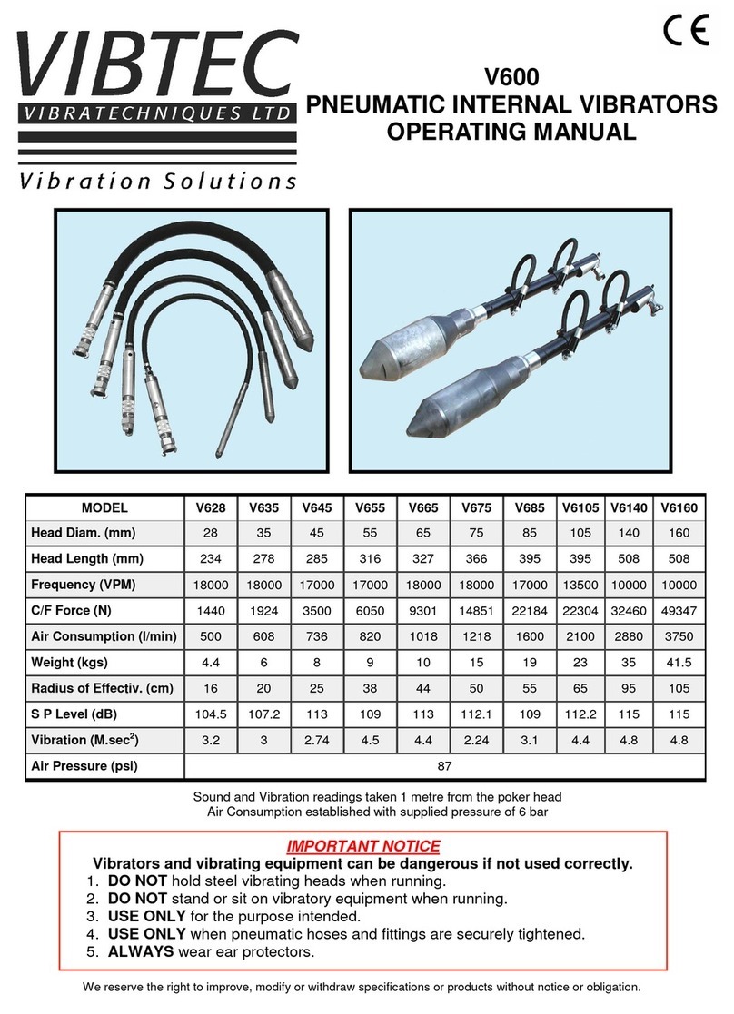 Vibtec V628 operating manual Vibtec V628 operating manual