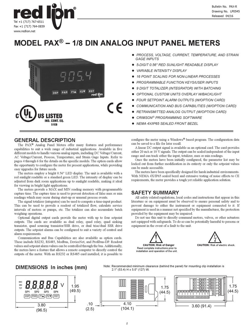 red lion PAX User manual