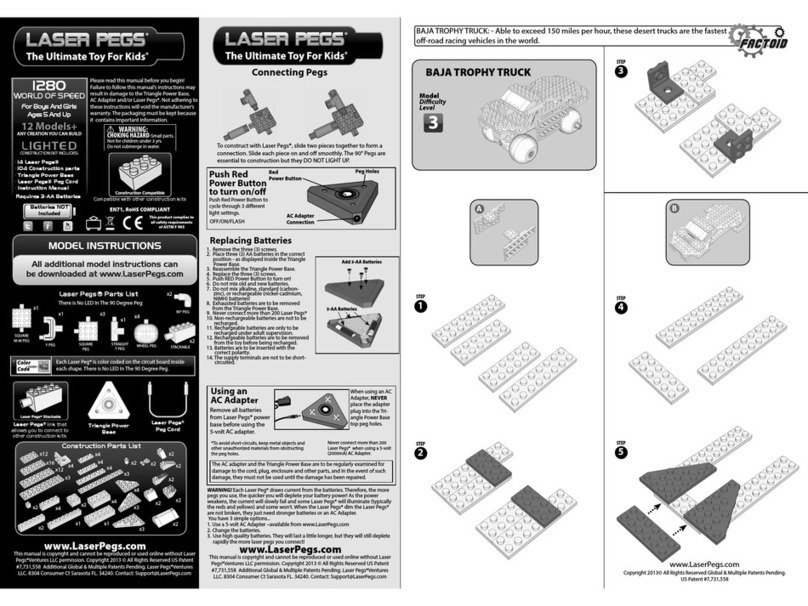 LaserPegs 1280 World Of Speed Model instructions