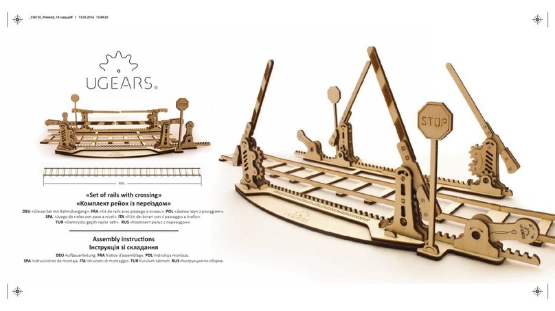 UGEARS Set of rails with crossing Assembly instructions