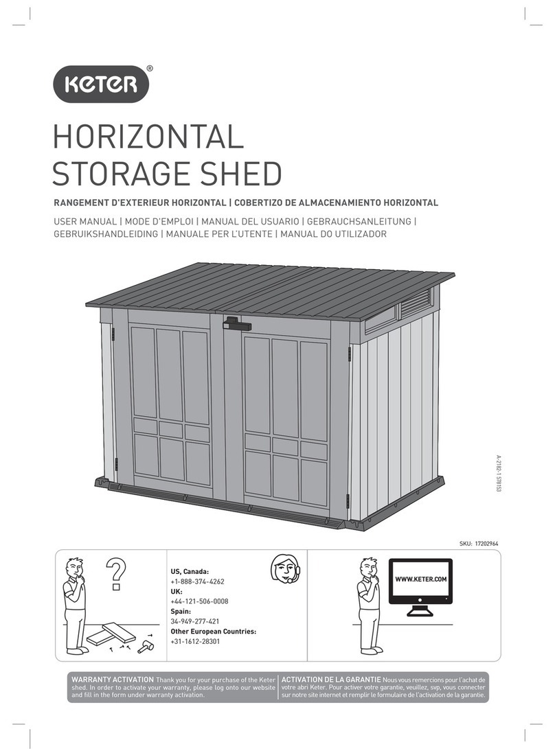 Keter HORIZONTAL STORAGE SHED user manual