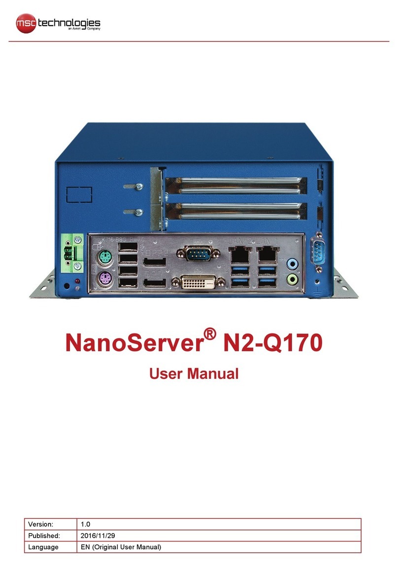 MSC NanoServer N2-Q170 User manual