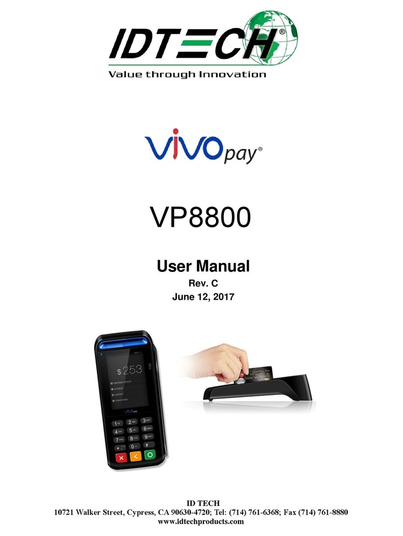 IDTECH VIVOpay VP8800 User manual IDTECH VIVOpay VP8800 User manual