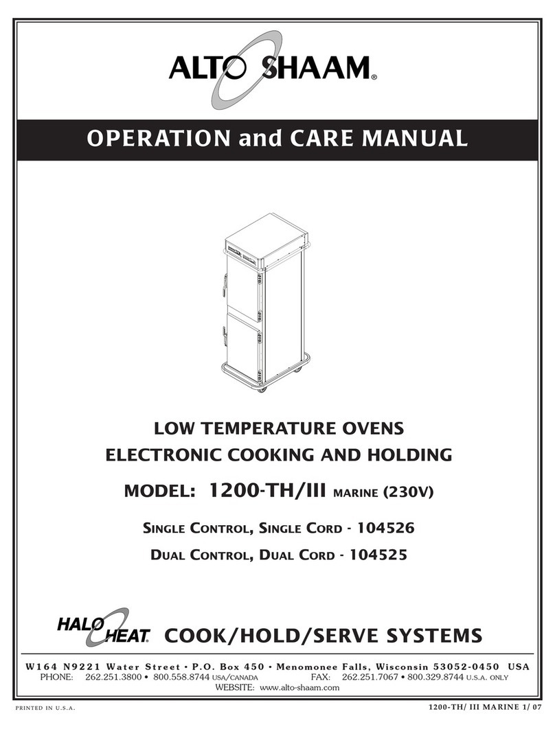 Alto-Shaam 1200-TH/III Operation and care manual