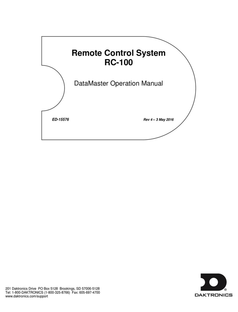 Daktronics RC-100 Operation manual