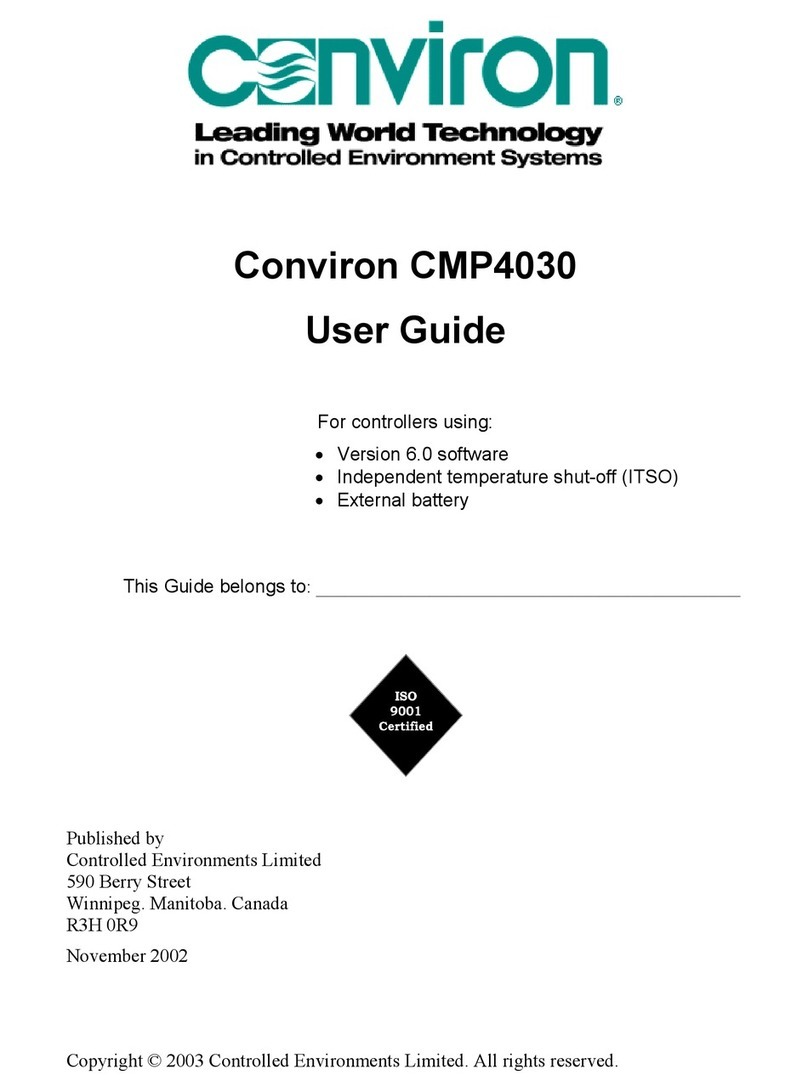 Conviron CMP4030 user guide