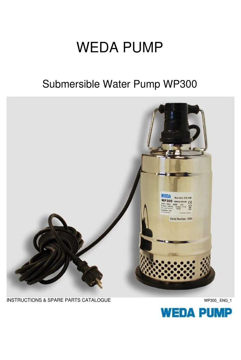 Weda WP300 Instructions & spare parts catalogue Weda WP300 Instructions & spare parts catalogue