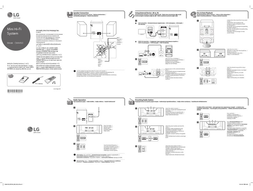 LG CM4450 Specification sheet