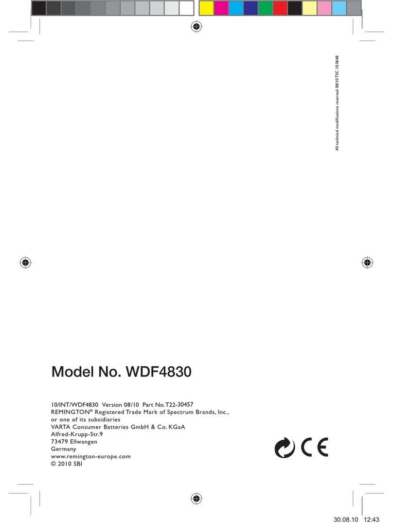 Remington SMOOTH AND SILKY WDF-4830 Instructions for use