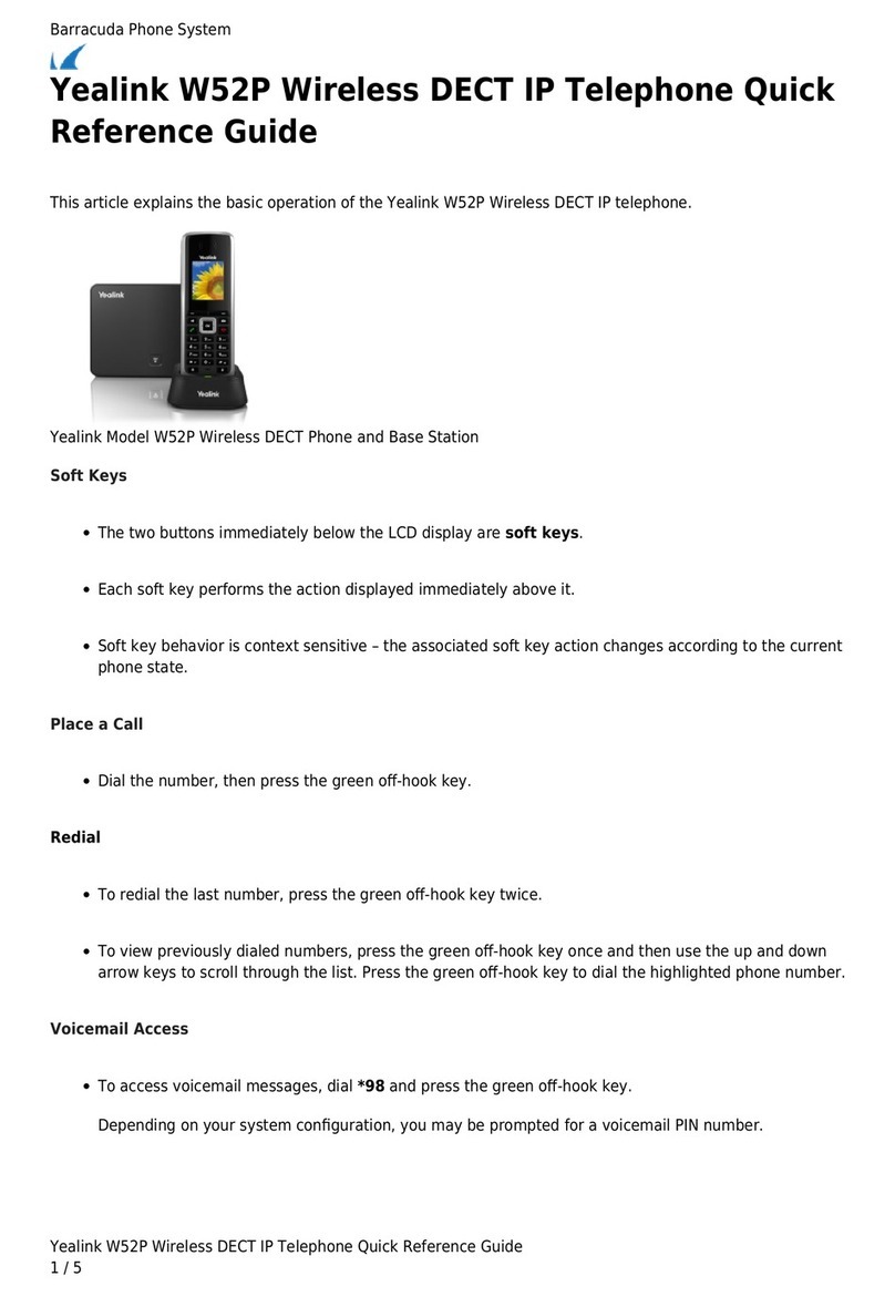 Yealink Telkom W52P User manual
