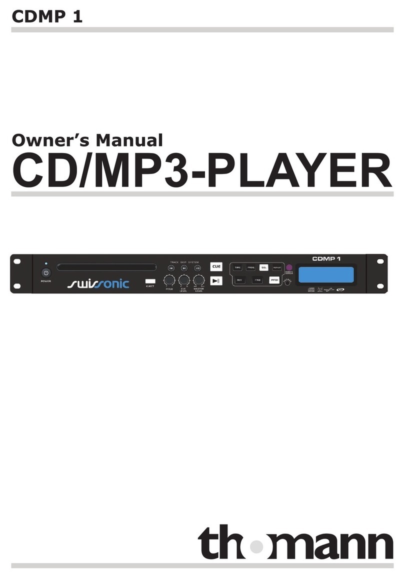 thomann Swissonic CDMP 1 owner's manual