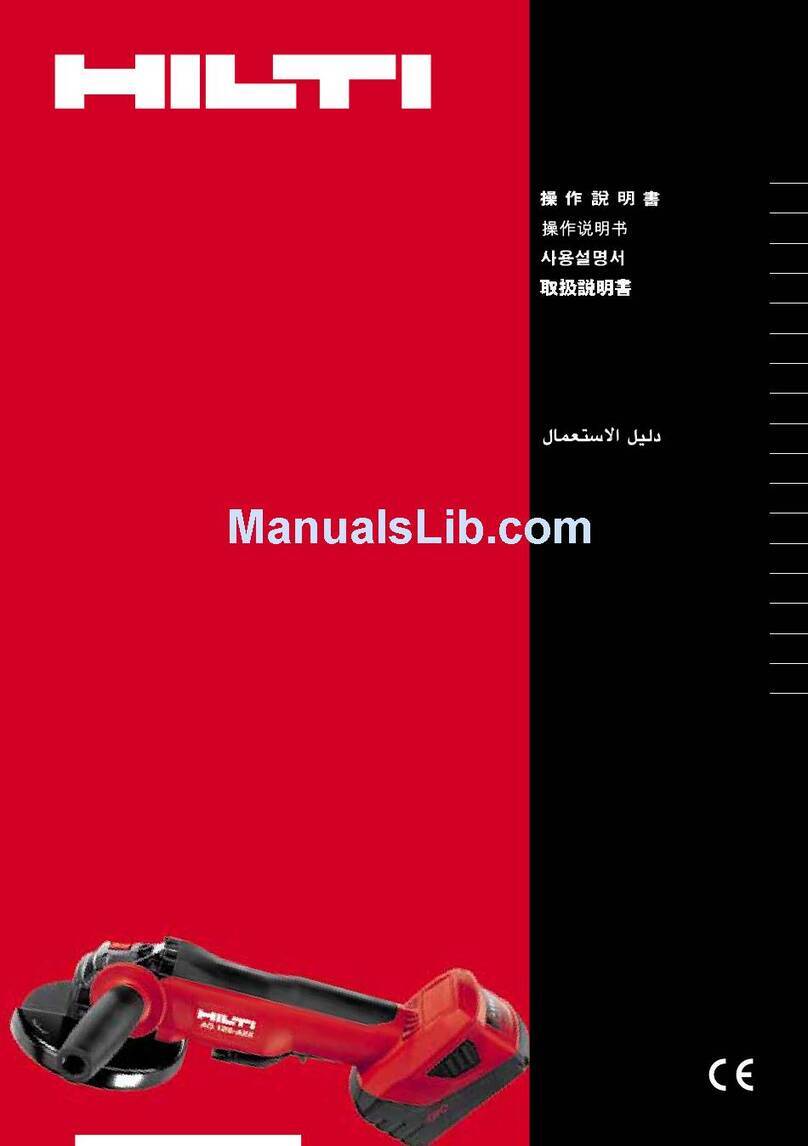 Hilti AG 125-A22 operating instructions