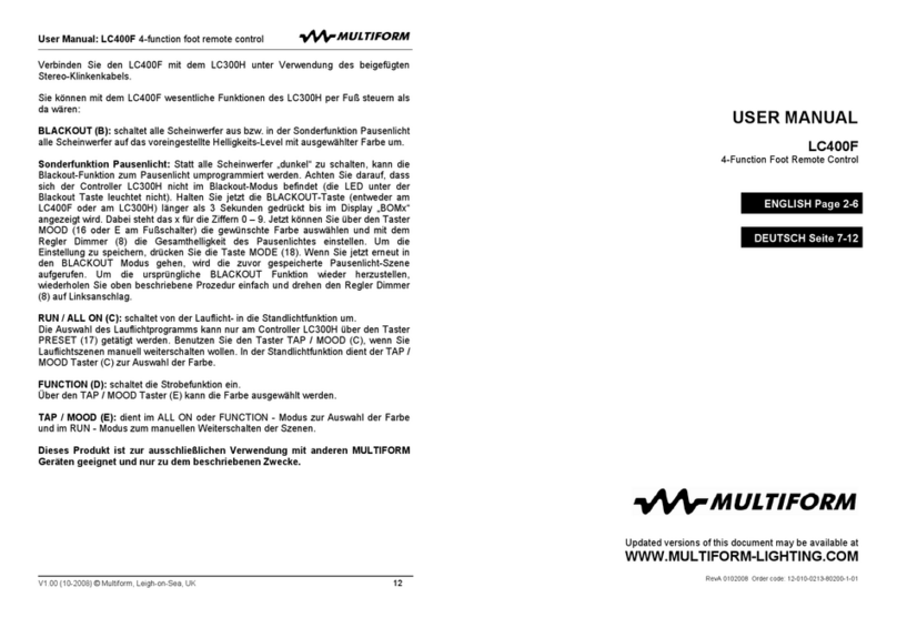 Multiform LC400F user manual