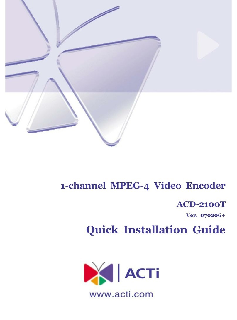 ACTi ACD-2100T User manual