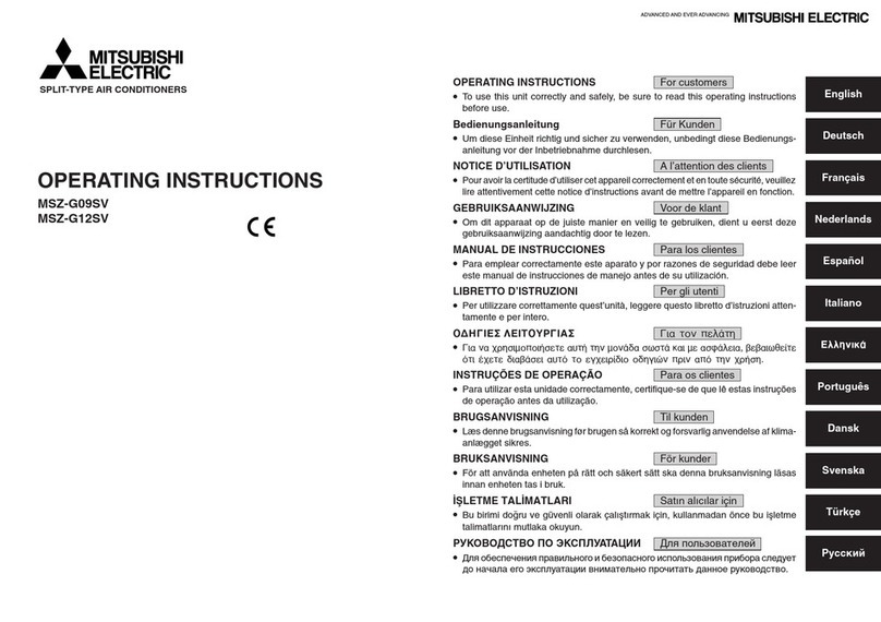 Mitsubishi MSZ-G09SV User manual