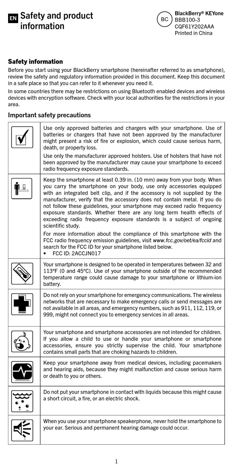 Blackbe;rry KEYone User manual