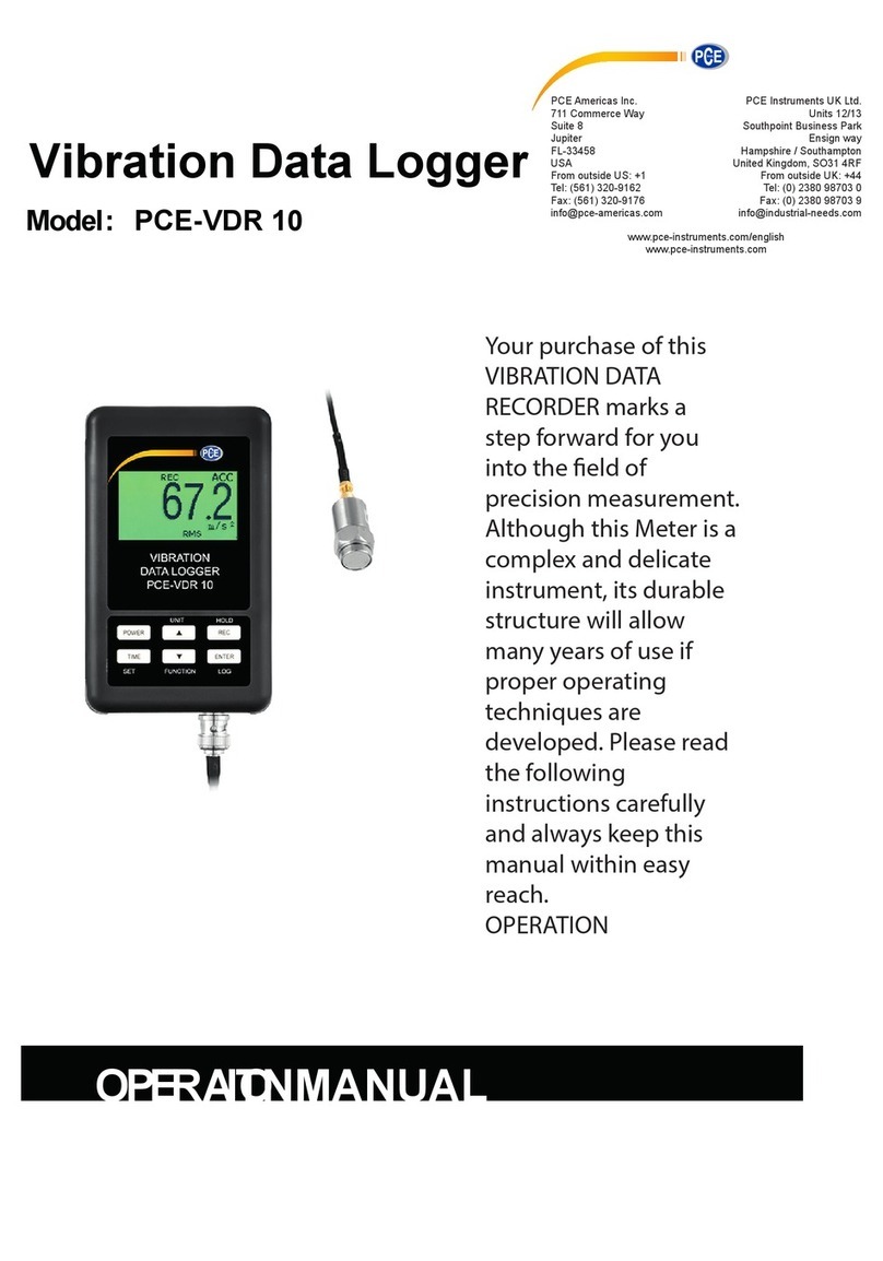 PCE Instruments PCE-VDR 10 User manual
