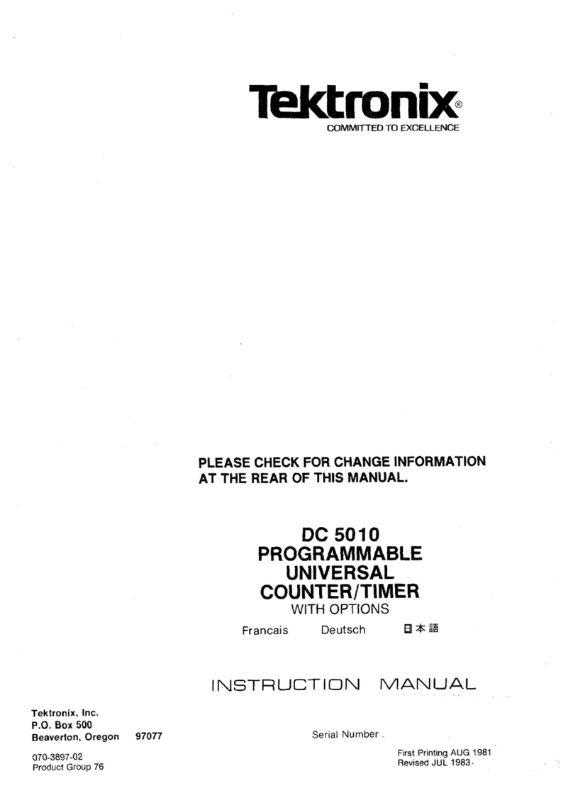 Tektronix DC5010 instruction manual