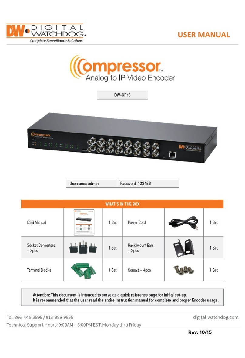 Digital Watchdog Compressor DW-CP16 User manual