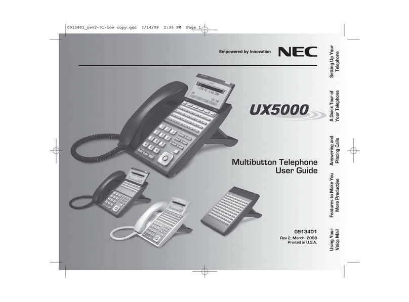 NEC UX5000 User manual NEC UX5000 User manual
