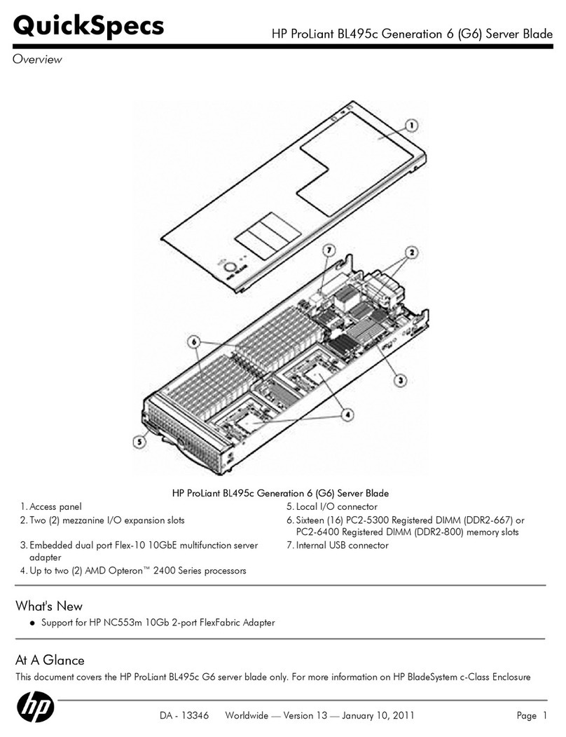 HP ProLiant BL495c Generation 6 (G6) Quickspecs and dimenions
