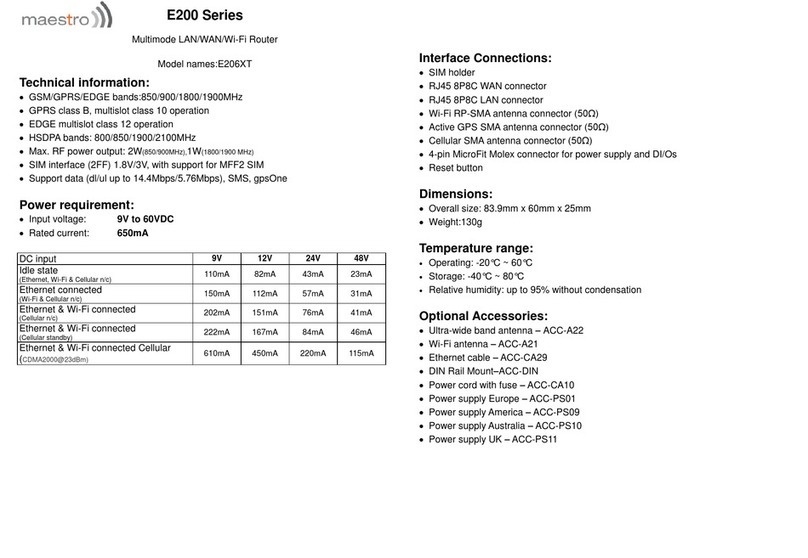 Maestro E206XT manual