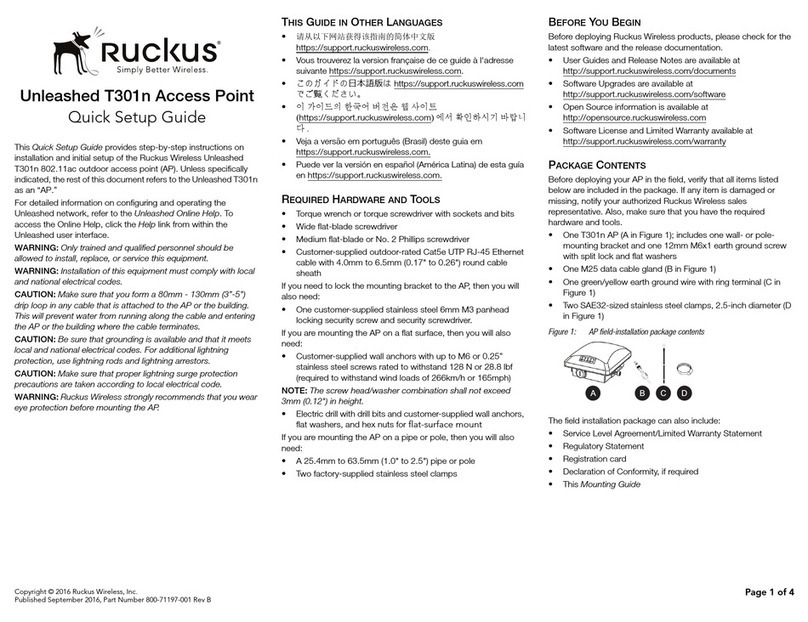 Ruckus Wireless zoneflex t301n Quick setup guide