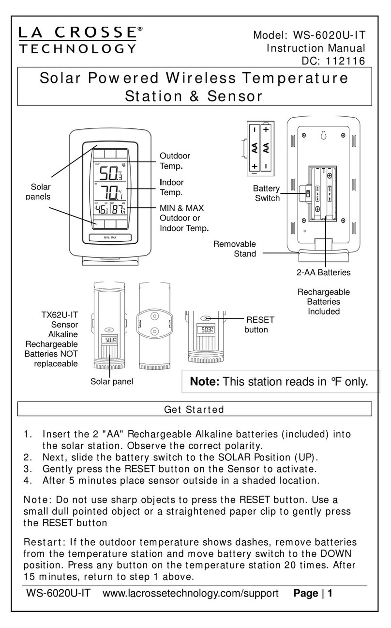 La Crosse Technology WS-6020U-IT instruction manual