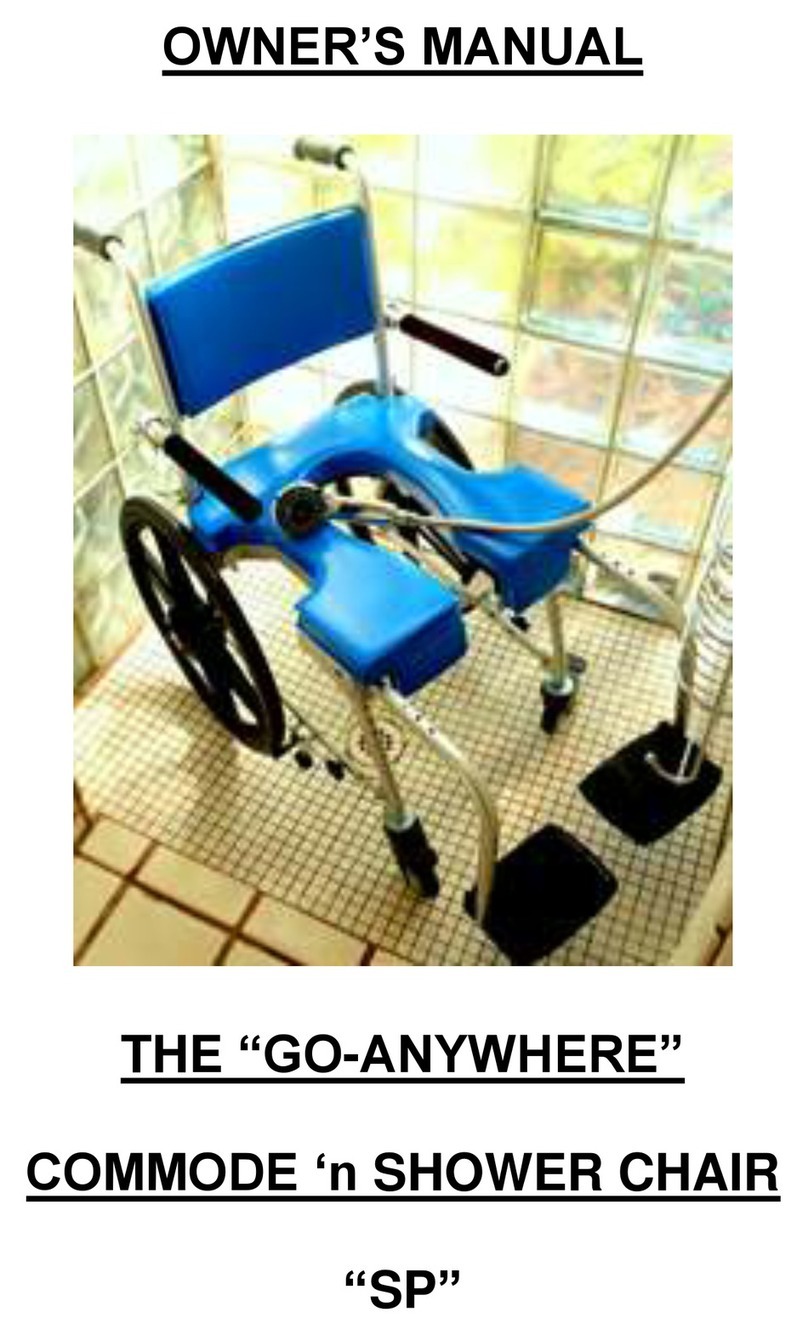GO-ANYWHERE COMMODE 'n SHOWER CHAIR User manual