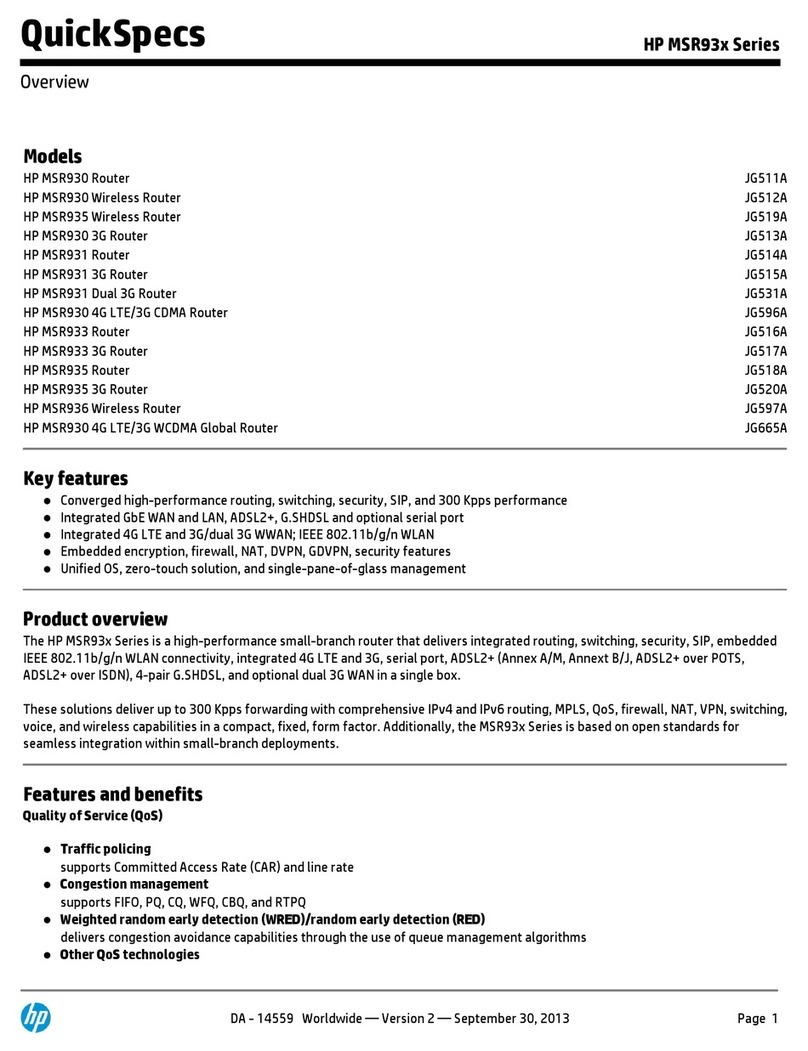 HP MSR930 Series User instructions