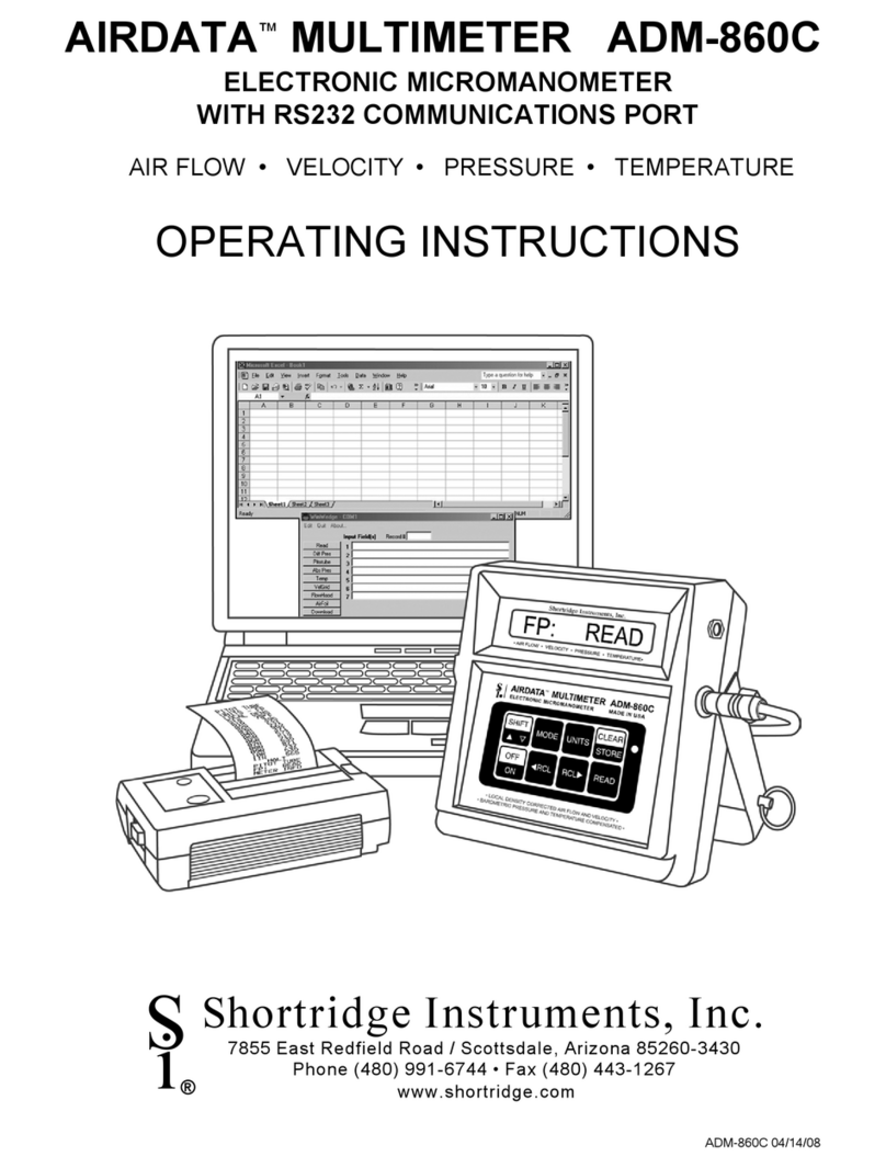 Shortridge Instruments ADM-860C operating instructions