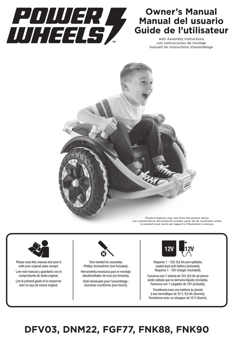 Power Wheels DFV03 owner's manual