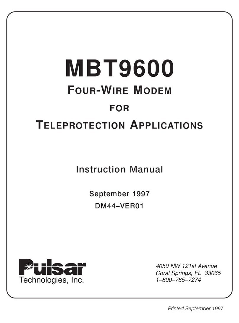Pulsar MBT9600 instruction manual