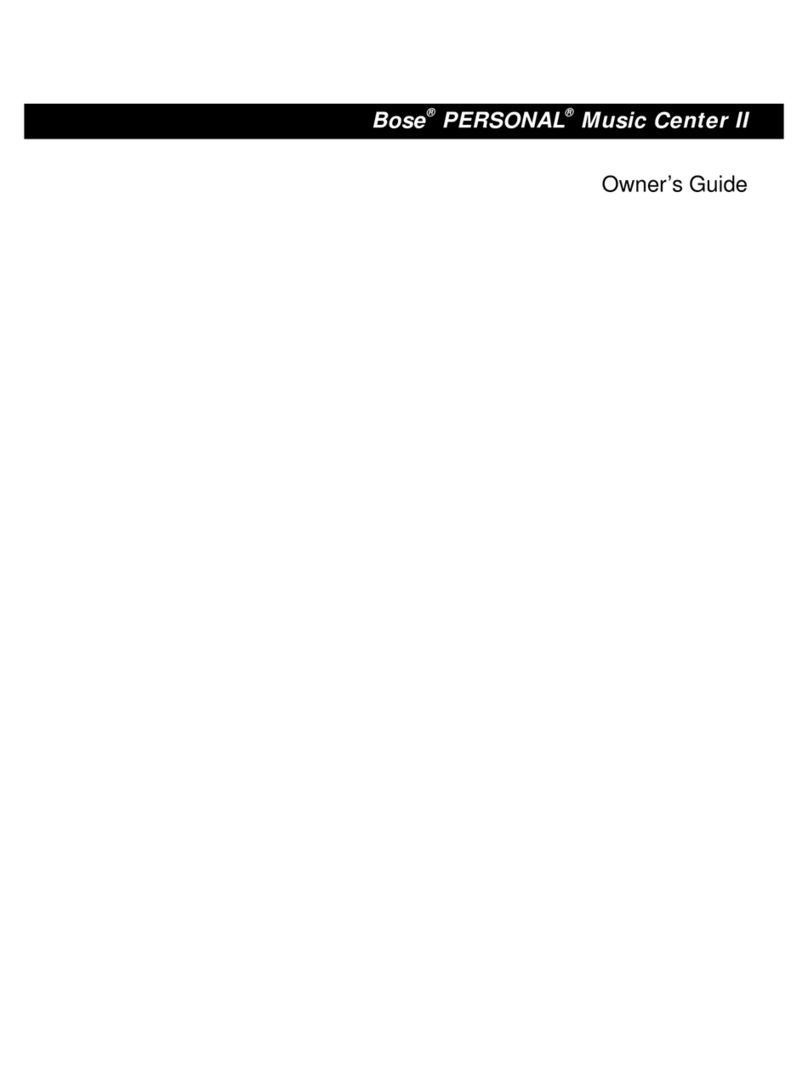 Bose Acoustic Wave music system II. User manual