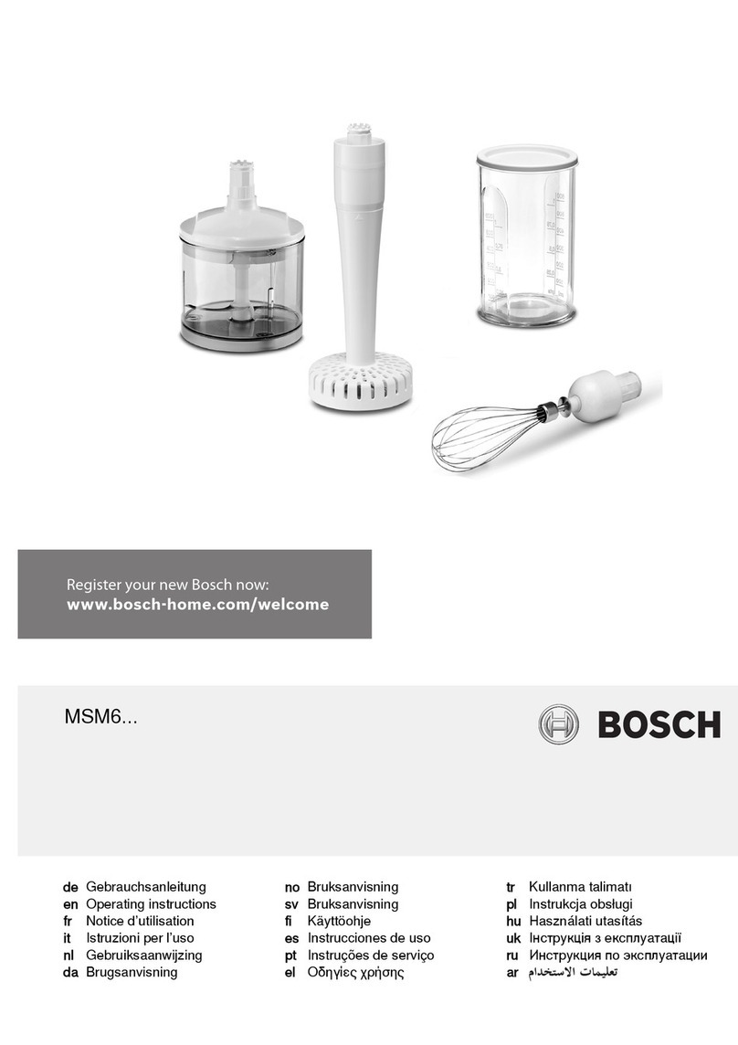 Bosch MSM6 series User manual