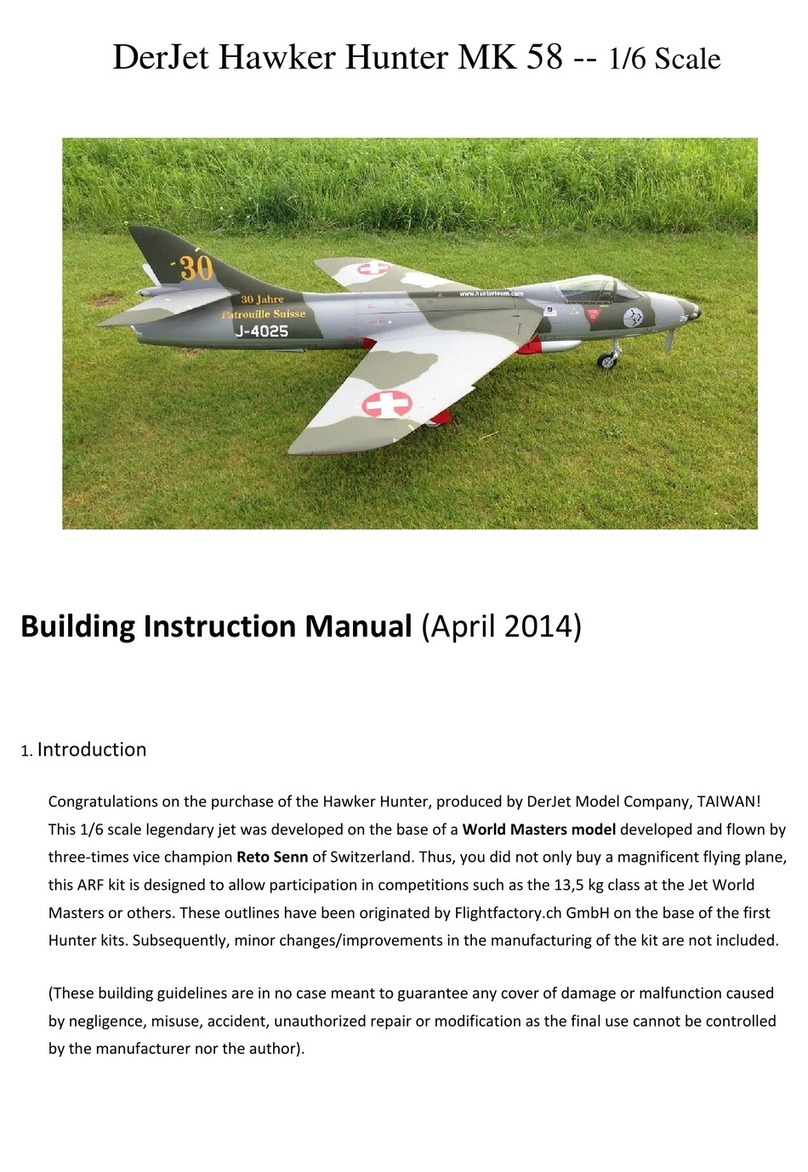 DerJet Hawker Hunter MK 58 Building instruction manual