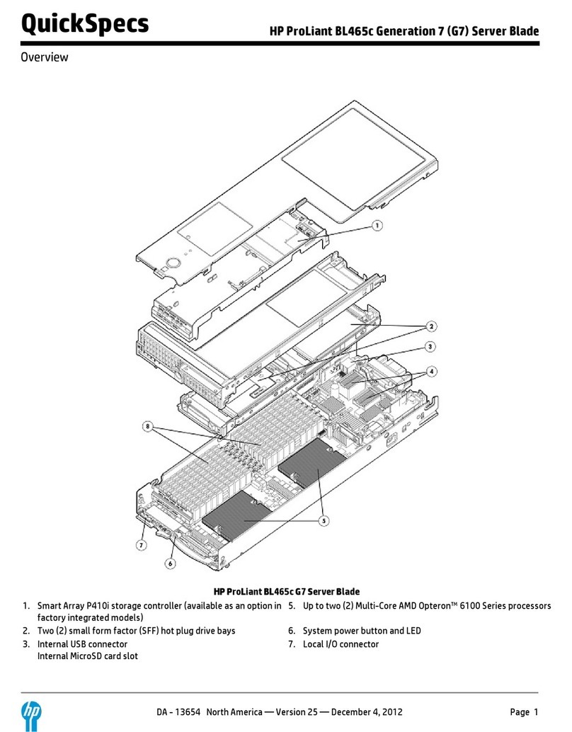 HP ProLiant BL465c Generation 7 (G7) Quickspecs