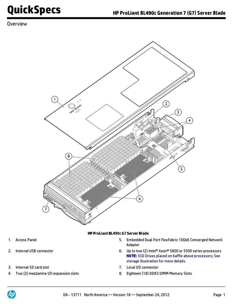 HP ProLiant BL490c Generation 7 (G7) User instructions