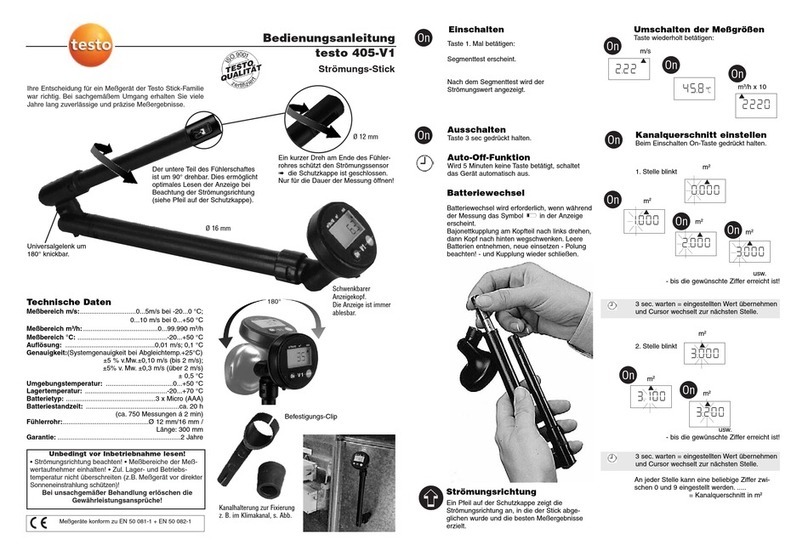TESTO 405-V1 instruction manual
