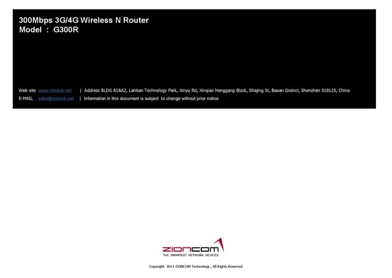 Toto Link G300R User manual