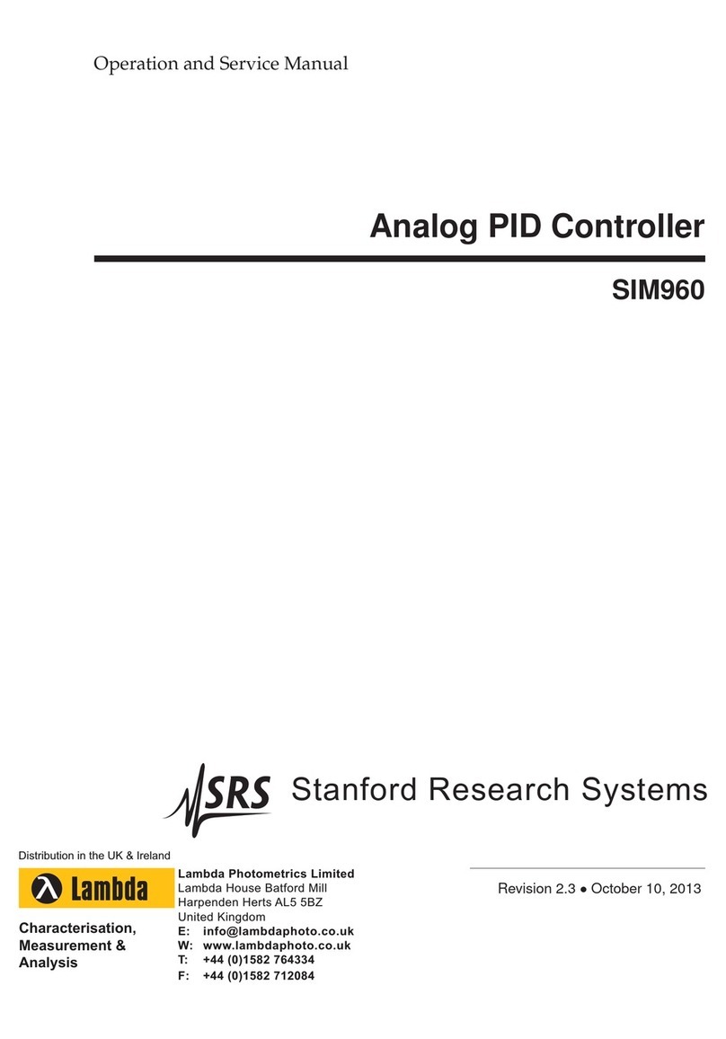 SRS Labs SIM960 Operation and service manual