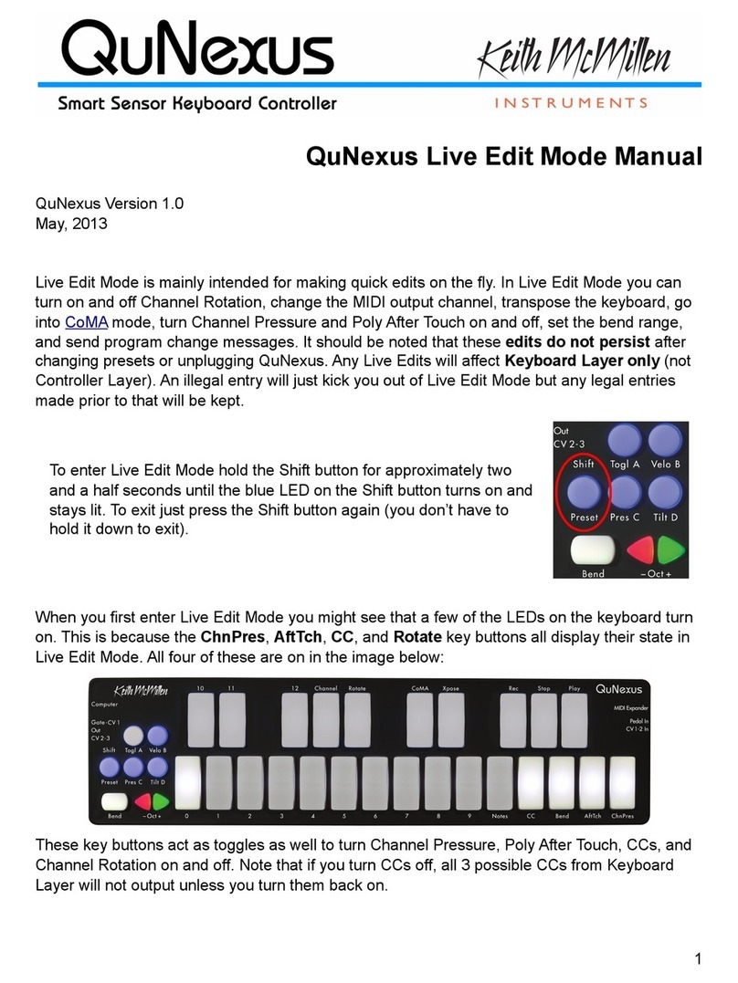 Keith McMillen Instruments QuNexus user manual